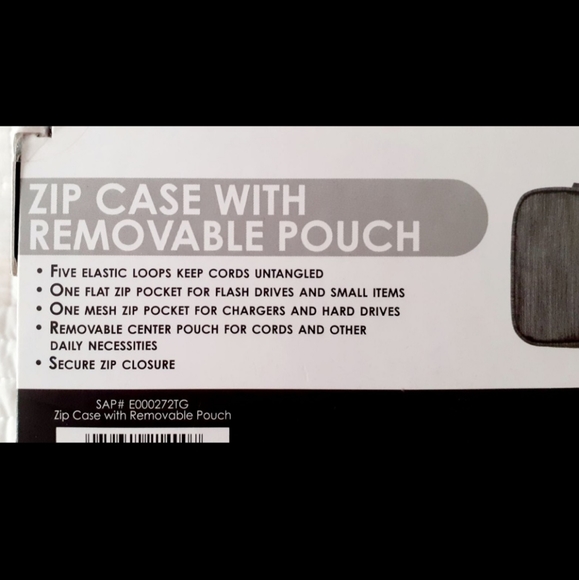 NEW PortePlay Cord Storage Zip Case with Removable Pouch - Picture 3 of 3